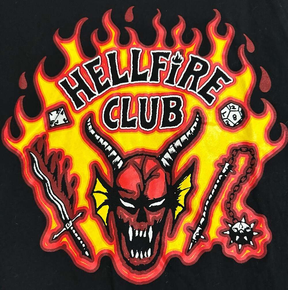 Stranger Things Hellfire Club Flame Graphic T-Shirt, Size 3XL